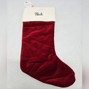 NEW NICK Pottery Barn Holiday Stocking